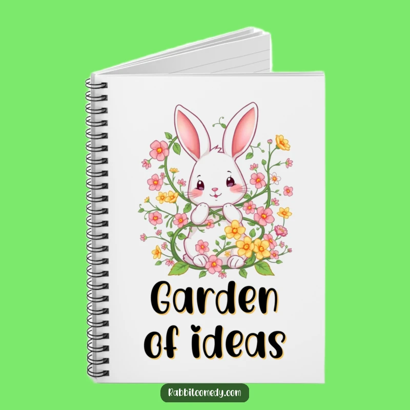 Funny Rabbit Flower Notebook: Garden Ideas, Perfect Creative Gift