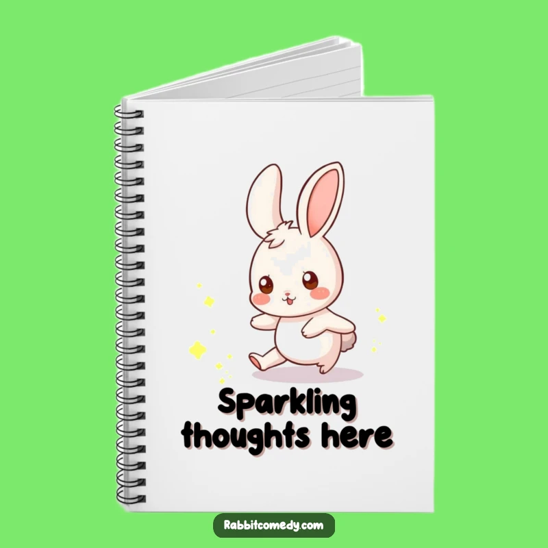 Funny Rabbit Notebook: Magical Dust Chase, Whimsical Journal