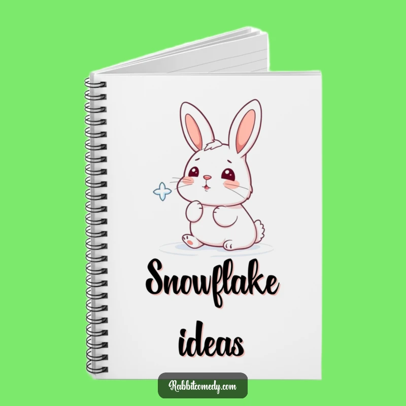 Funny Snowflake Rabbit Notebook: Jot Down Winter Thoughts with Charm