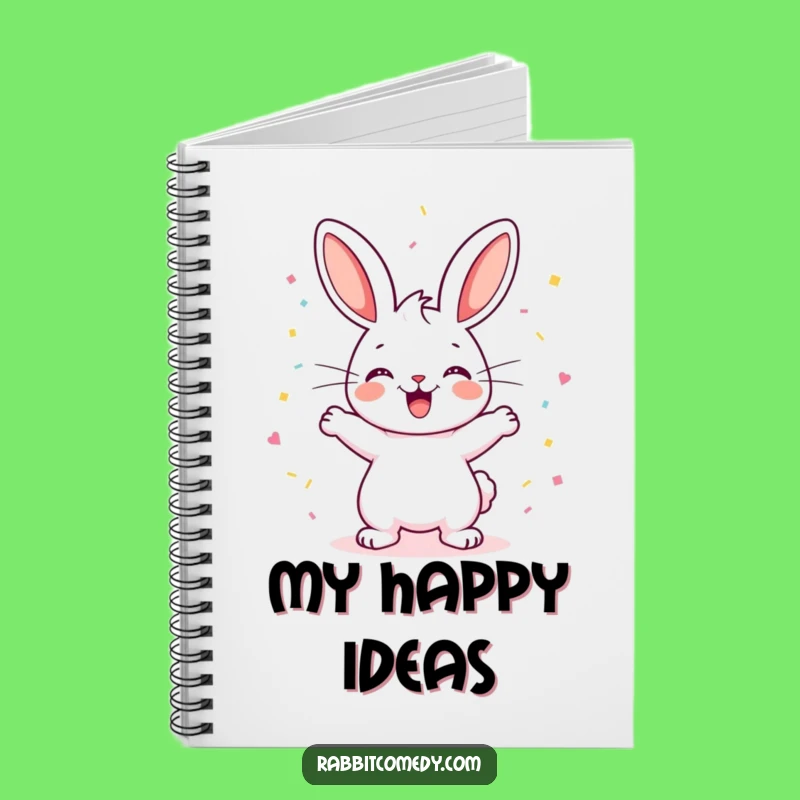 Funny Happy Rabbit Binky Notebook: Jot Down Ideas with Excitement!