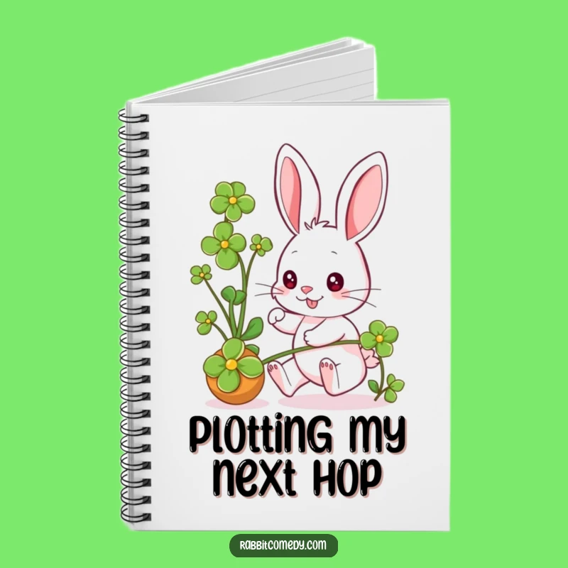 Funny Rabbit Clover Chase Notebook: Jot Down Your Funny Ideas!