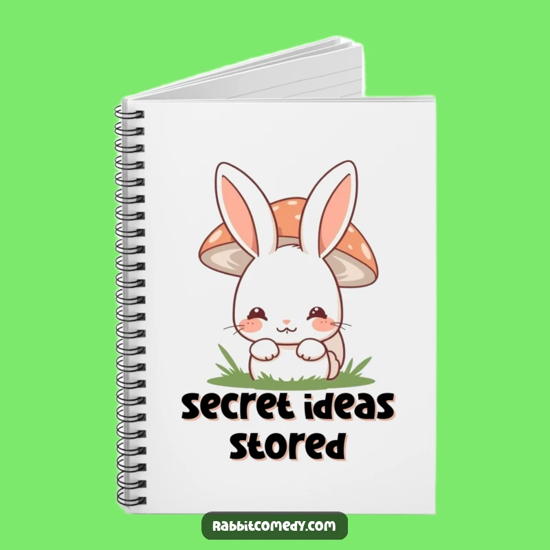 Funny Shy Rabbit Notebook - Woodland Notes, Cute Introvert Gift for Journaling