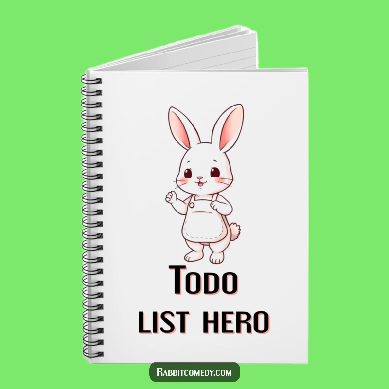 Funny Apron Rabbit Notebook - Cute Helper Journal, Perfect Gift