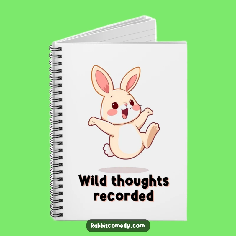 Funny Kicking Rabbit Notebook: Jot Down Ideas with This Playful Hare's Pad