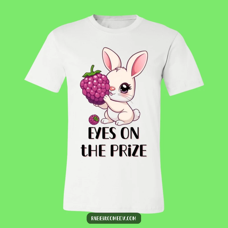 Funny Wide-Eyed Rabbit Nibbler T-Shirt: Giant Berry Comedy, Ideal Hilarious Gift Tee