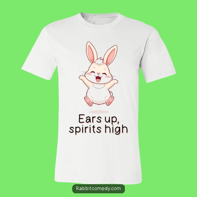 Funny Ecstatic Rabbit Hop T-Shirt: Hilarious Joyful Long-Eared Friend Tee for Gifting