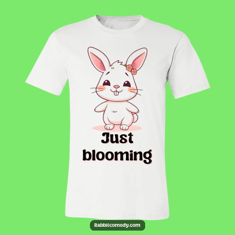 Funny Goofy Rabbit Flower Crown T-Shirt - Cheerful & Hilarious Tee!