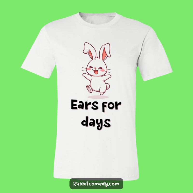 Funny Playful Rabbit Bounce T-Shirt: Floppy Ear Comedy, Ideal Hilarious Gift Tee
