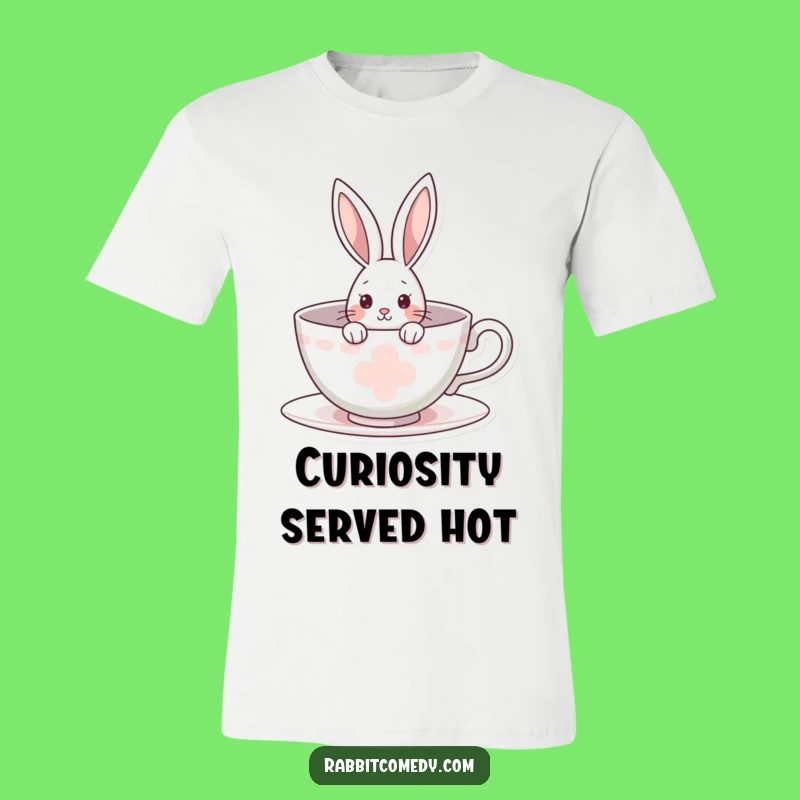 Funny Rabbit T-Shirt: Teacup Peekaboo - Quirky & Comfy Funny Gift!