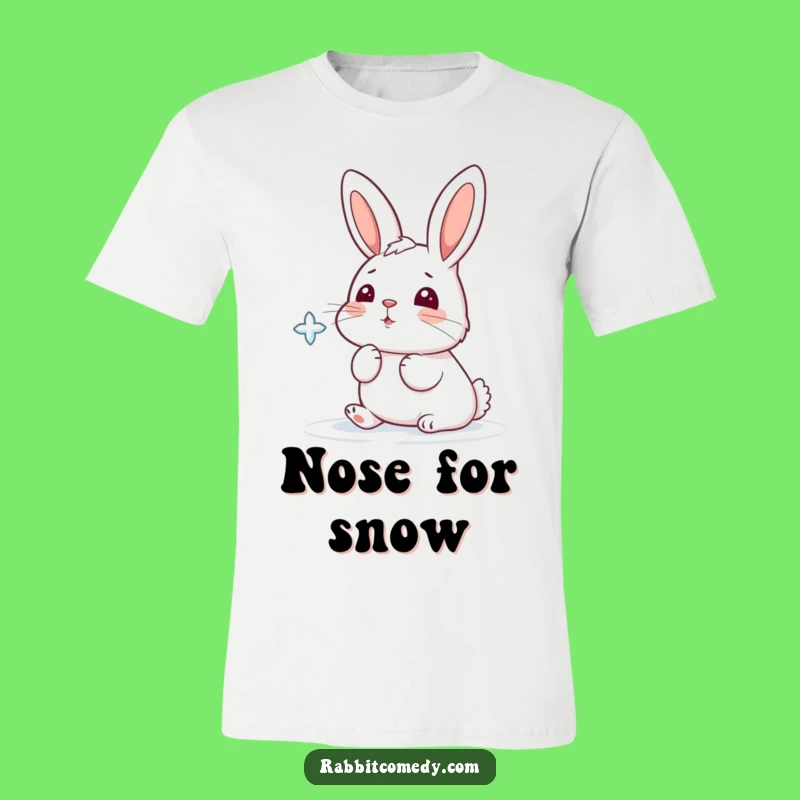 Funny Snowflake Rabbit T-Shirt: Catch Winter's Fun in Style