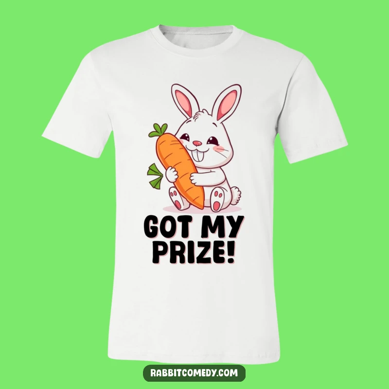 Funny Rabbit T-Shirt: Grinning Carrot Fiend - Playful & Comfy Funny Gift!