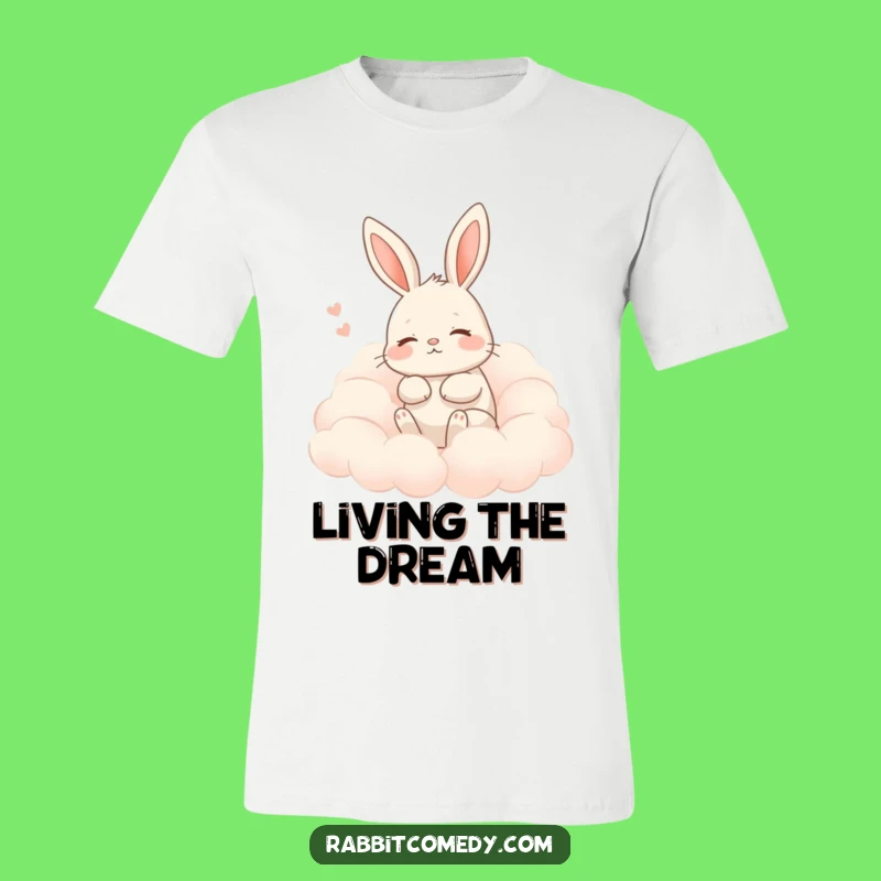 Funny Contented Rabbit Cloud Sigh T-Shirt - Comfy & Hilarious Tee!