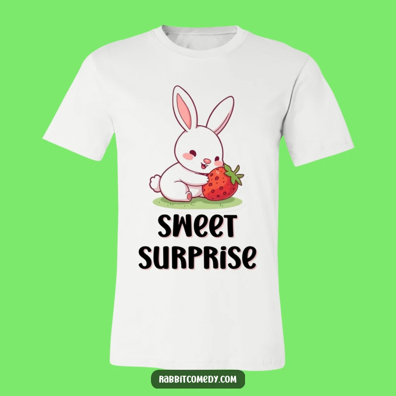 Funny Rabbit Strawberry T-Shirt: Nose Wiggle Joy, Cute Berry Tee, Perfect Funny Gift