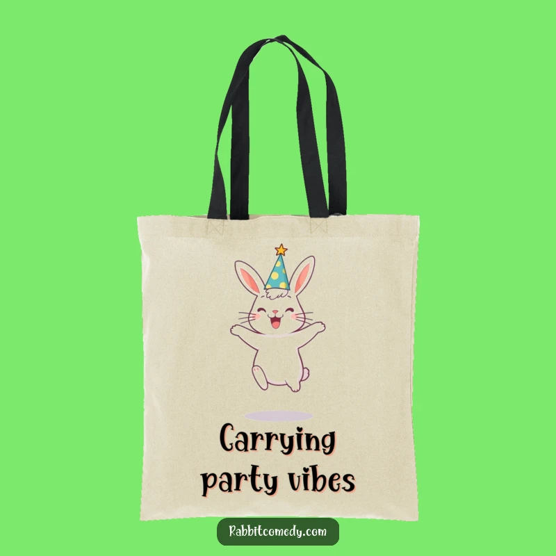 Funny Rabbit Party Tote Bag: Carry Your Celebration Essentials!