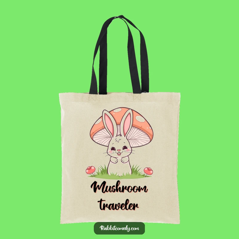 Funny Mischief Rabbit Mushroom Tote Bag: Carry Your Secrets in Style