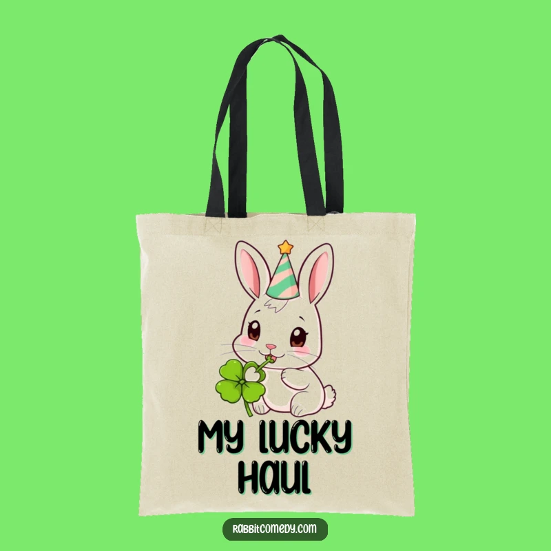 Funny Party Rabbit Tote Bag - Festive & Practical Humorous Gift