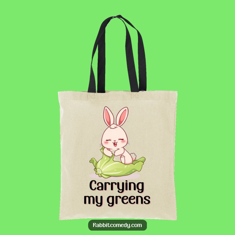 Funny Rabbit Lettuce Slide Tote Bag: Carry Your Funniest Moments in Style