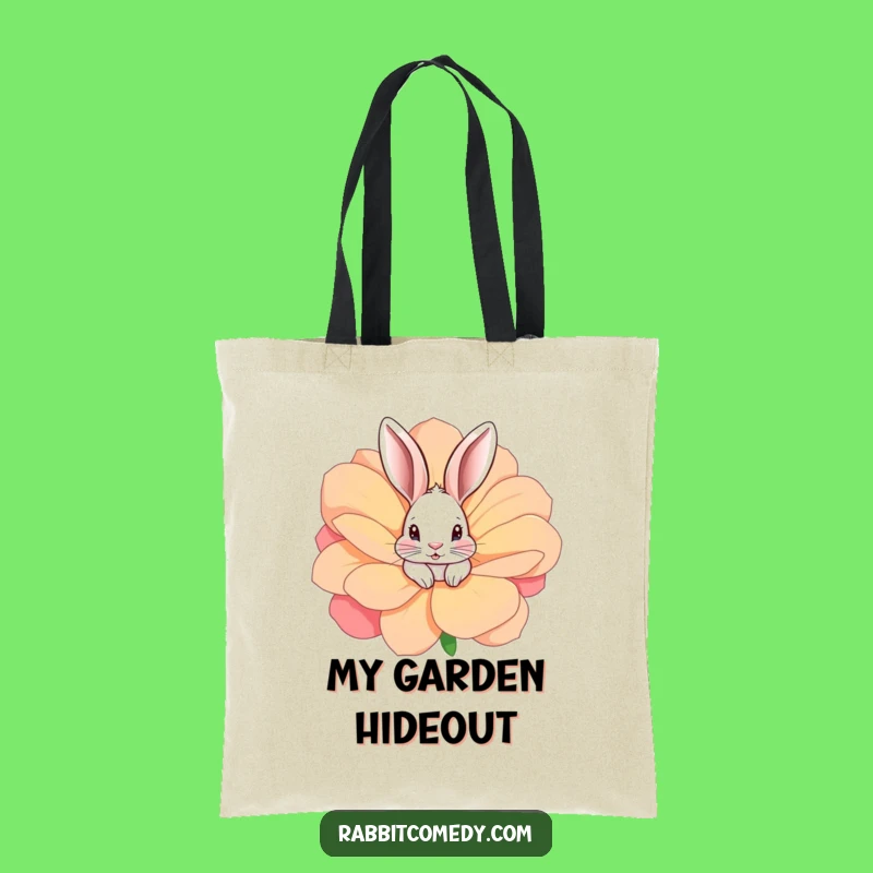Funny Rabbit Flower Tote Bag: Carry Your Essentials with Floral Charm
