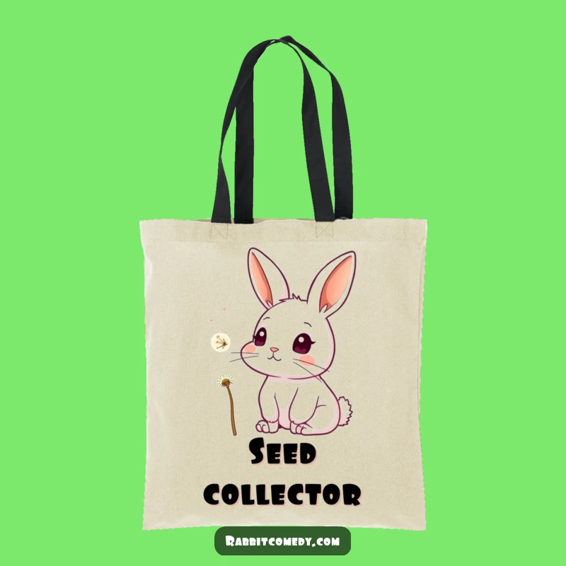 Funny Rabbit Dandelion Tote Bag: Carry Your Curiosity in Style, Unique Funny Gift